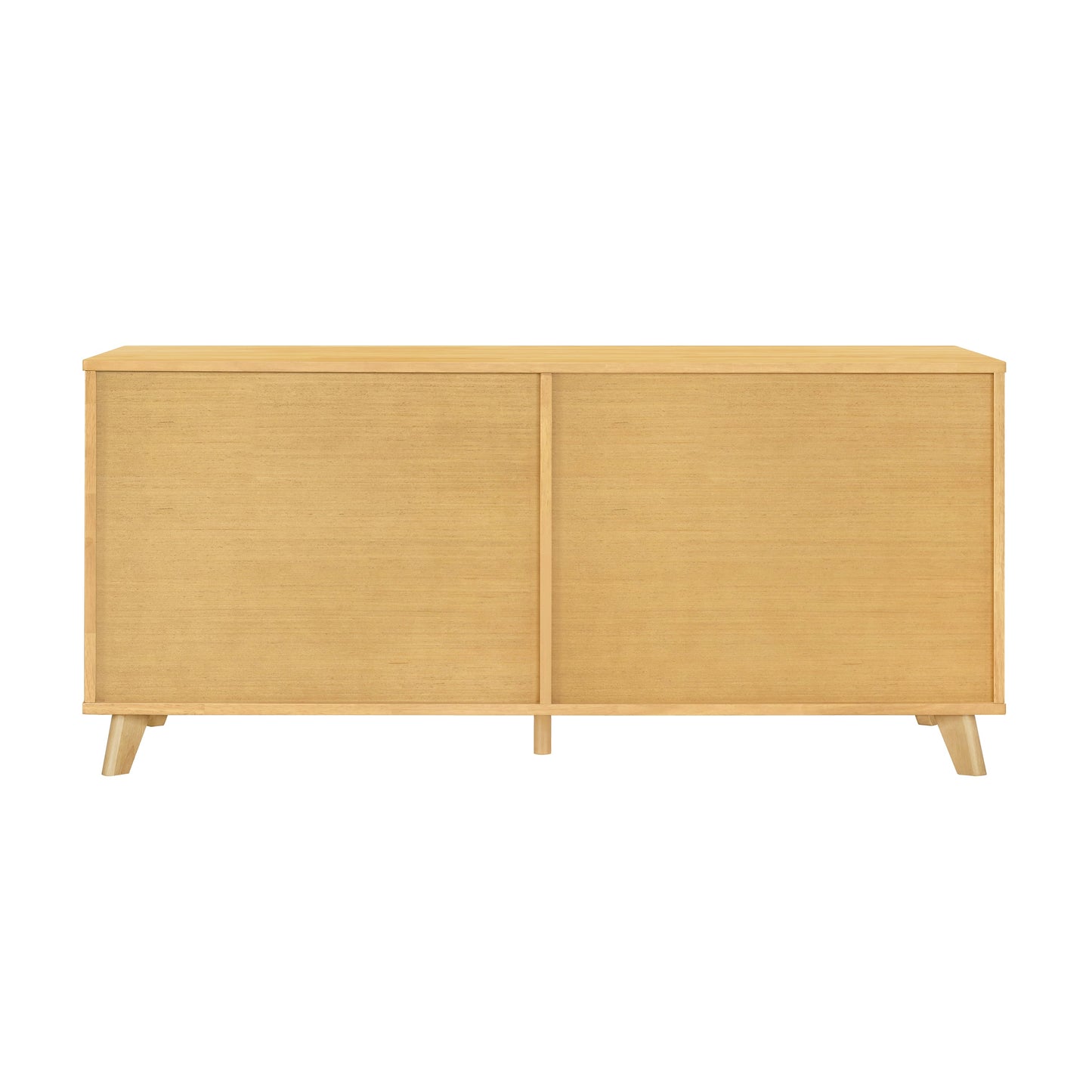 Myra Rubber Wood Cat Cabinet with Plush Cushion, natural finish two-door design with angled legs on Tampa Home & Garden Store