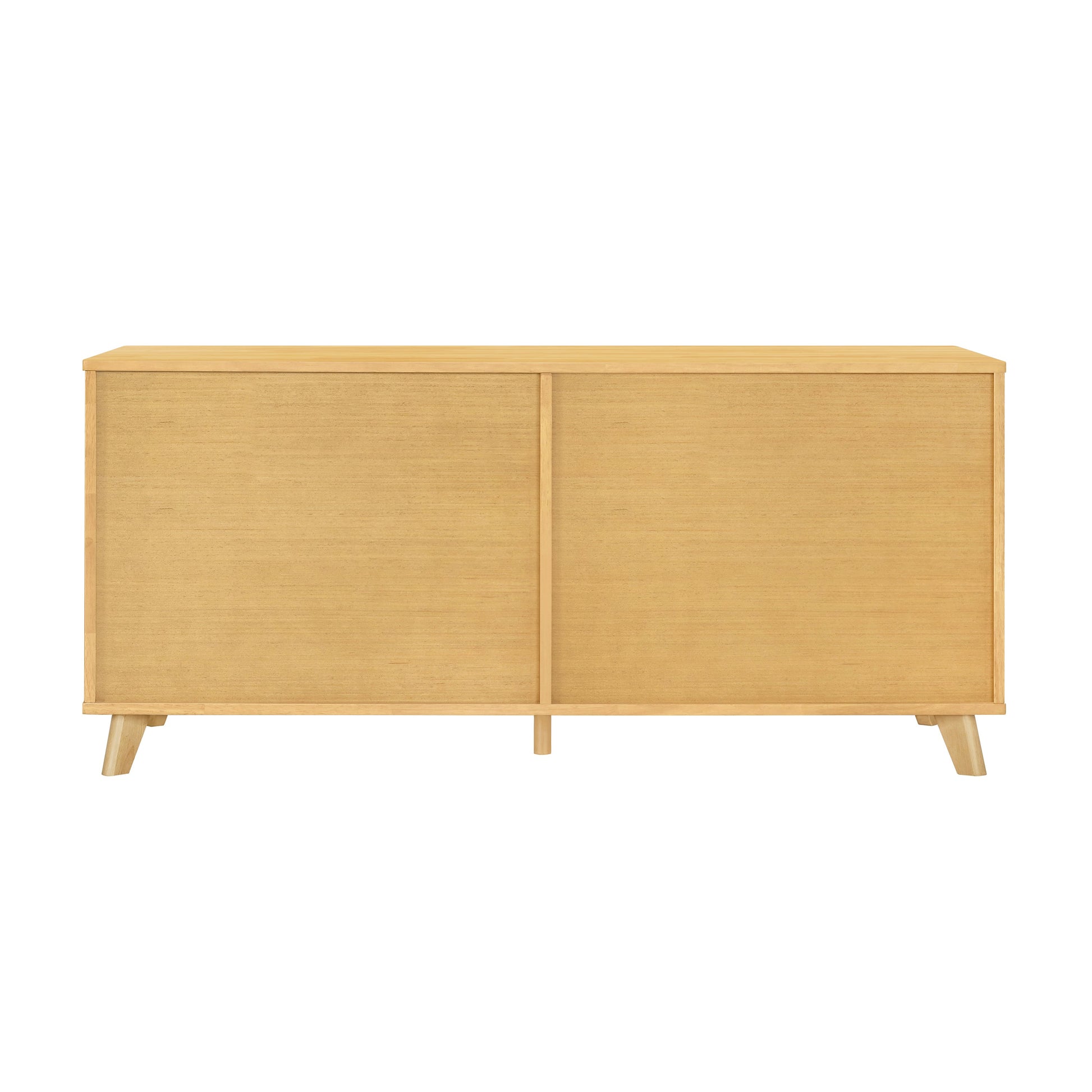 Myra Rubber Wood Cat Cabinet with Plush Cushion, natural finish two-door design with angled legs on Tampa Home & Garden Store