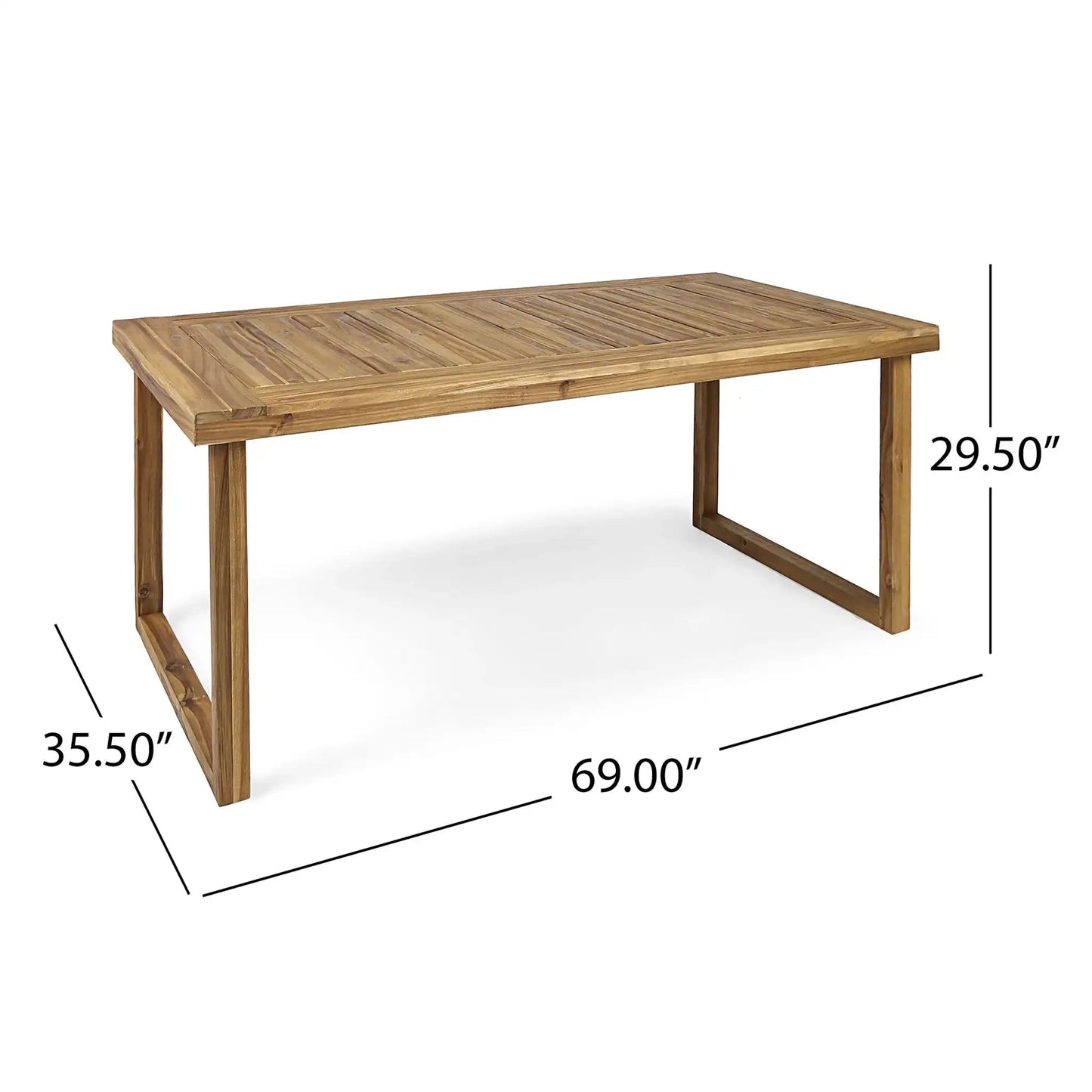 Outdoor Acacia Wood Dining Table and Sandblast