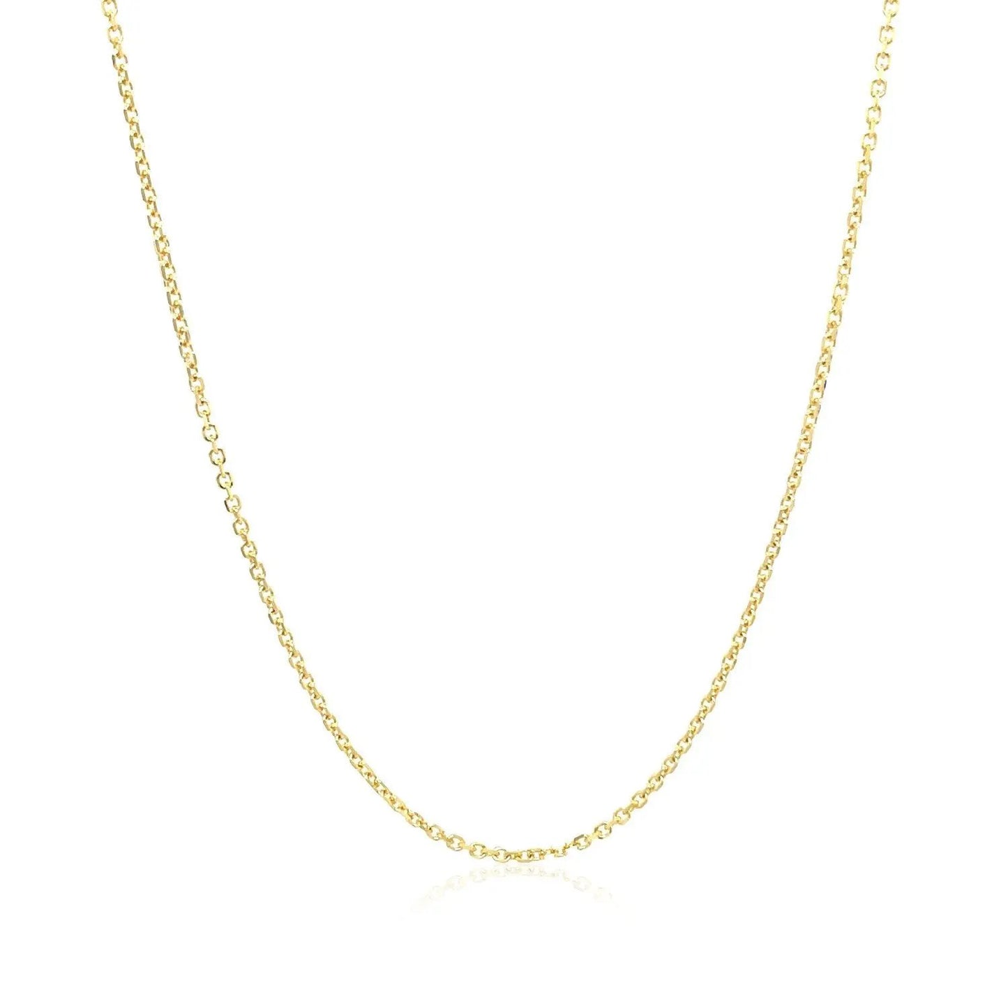 14k yellow gold diamond-cut cable link chain necklace 1.1mm on Tampa Home & Garden Store