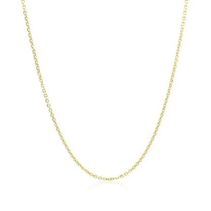 14k yellow gold diamond-cut cable link chain necklace 1.1mm on Tampa Home & Garden Store