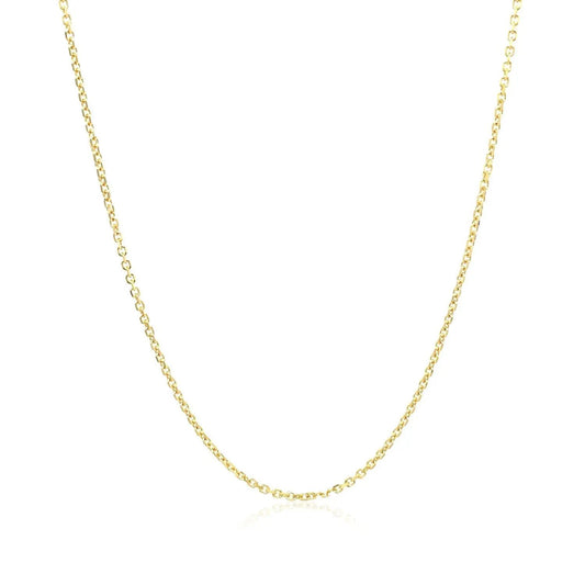 14k yellow gold diamond-cut cable link chain necklace 1.1mm on Tampa Home & Garden Store