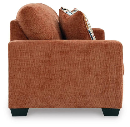 Aviemore sofa sleeper in burnt orange corduroy with structured cushions on Tampa Home & Garden Store