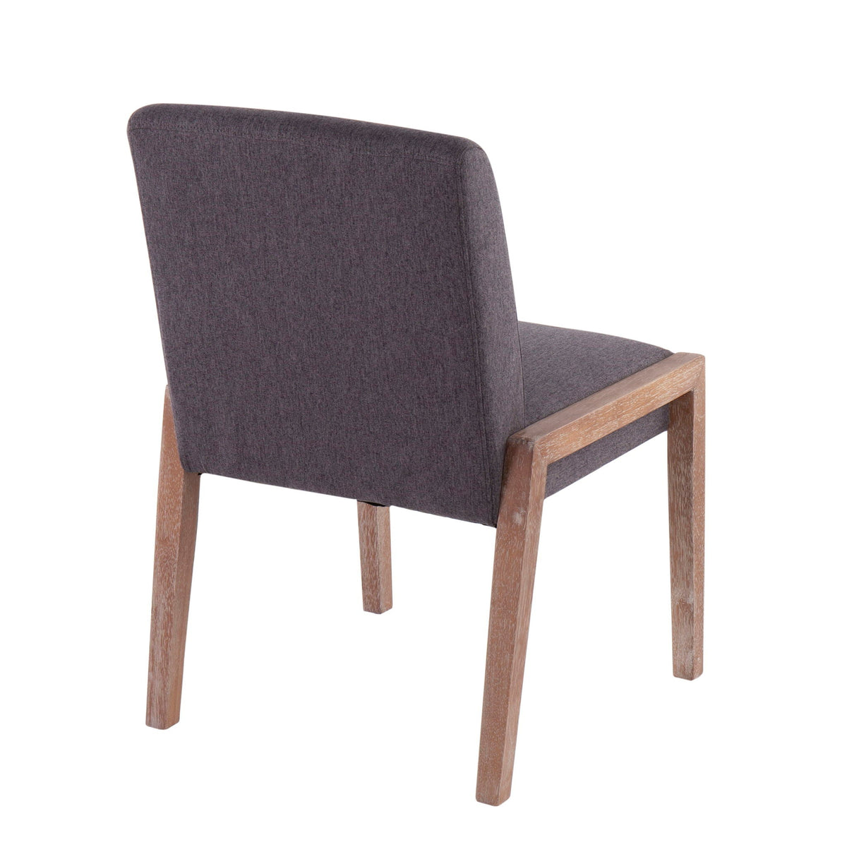 HouseOfZazla chair set of 2 with foam-padded seats in charcoal fabric and wood legs on Tampa Home & Garden Store