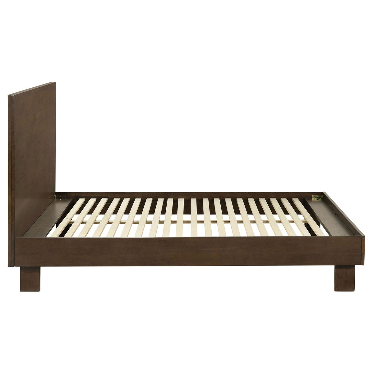 Hemlock platform bed with tall headboard in dark brown finish by HouseOfZazla on Tampa Home & Garden Store