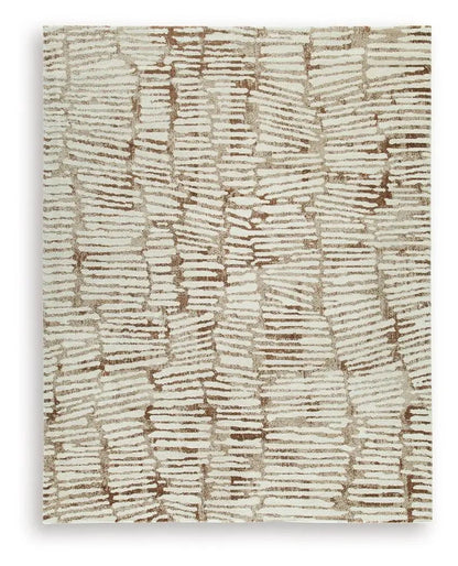 Uduak rug beige cream with brown stripe texture by Unique Piece Furniture on Tampa Home & Garden Store