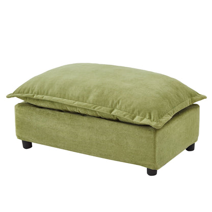 Modern Fabric Armchair with a Movable Ottoman