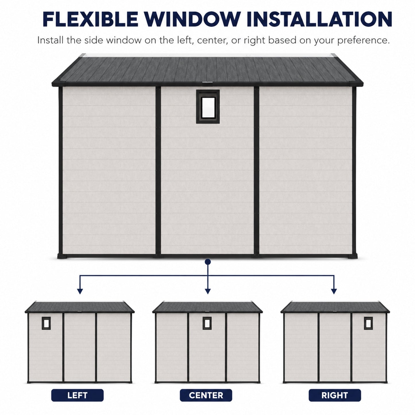 Sturdy 8x10 Ft Plastic Shed for Home and Garden