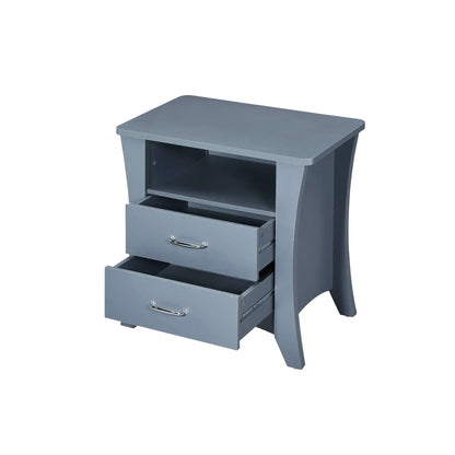 Colt accent table by Unique Piece Furniture in blue-gray finish with 3 drawers and open shelf on Tampa Home & Garden Store