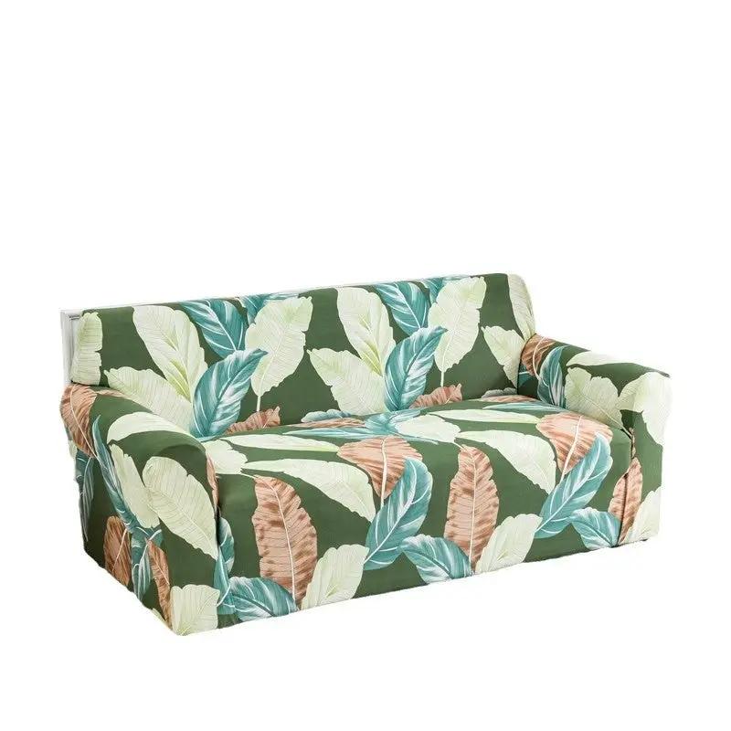 Sofa Cover Elastic All-inclusive Full Cover green tropical leaf print, FLIPSTYLEZLLC on Tampa Home & Garden Store