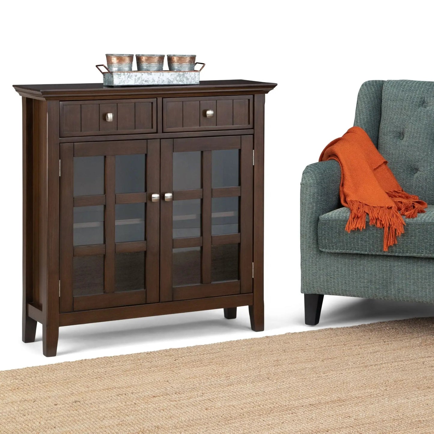 Acadian Handcrafted Entryway Storage Cabinet