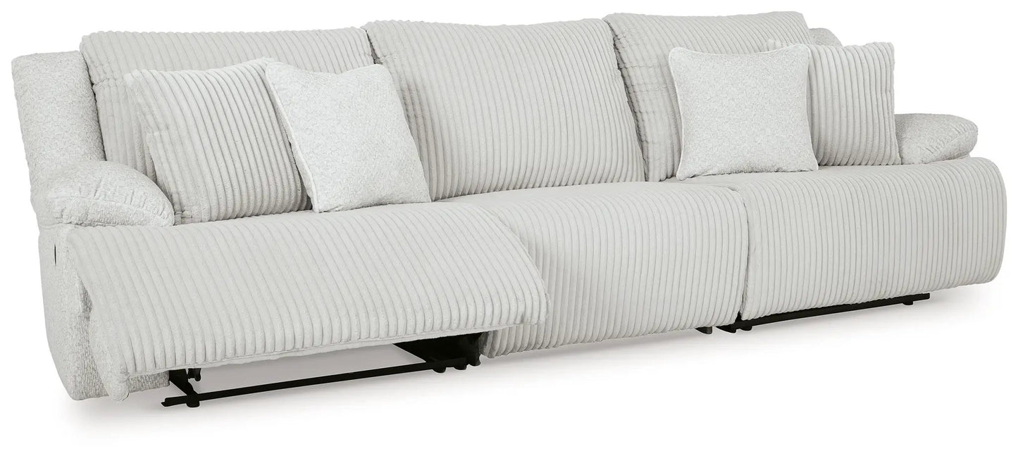 Top Tier Corduroy Reclining Sectional with Chaise