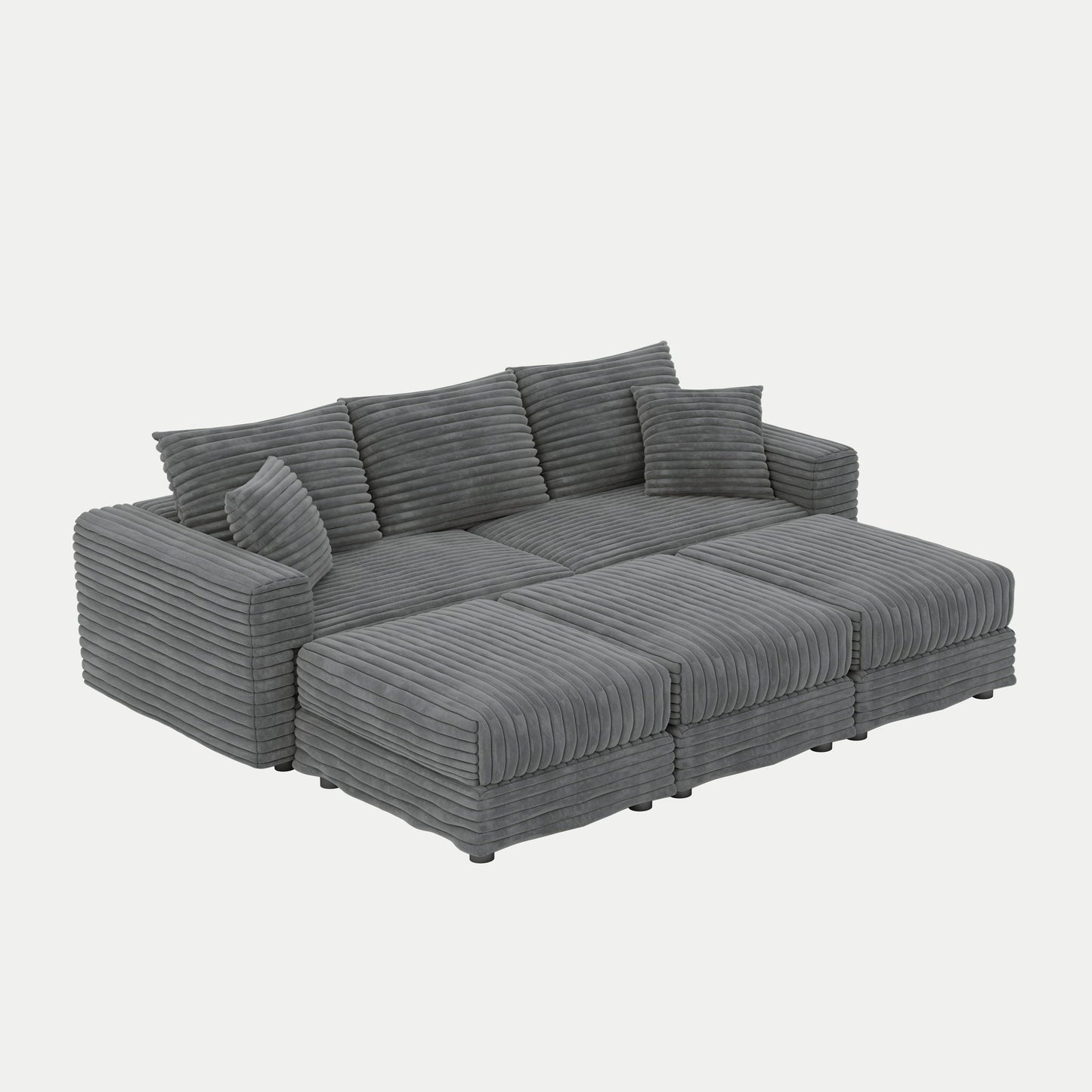Convertible Sofa With Deep Seat and Pillows