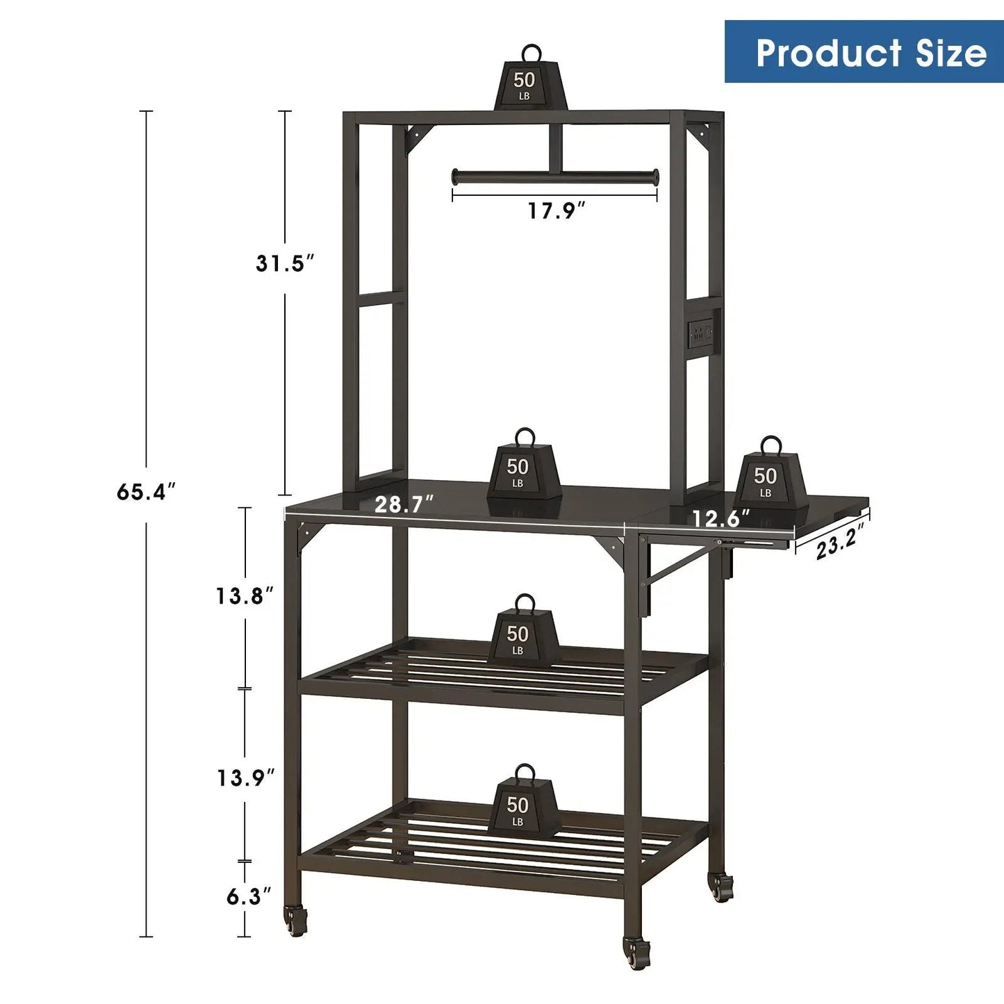 Heavy duty 3D printer stand with black filament storage rack by Unique Piece Furniture on Tampa Home & Garden Store