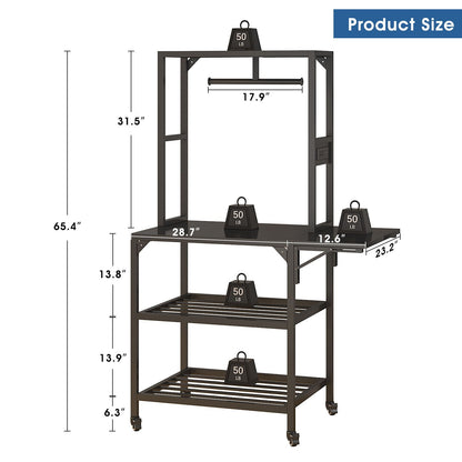 Heavy Duty 3D Printer Stand with Filament Storage Rack Black HouseOfZazla on Tampa Home & Garden Store