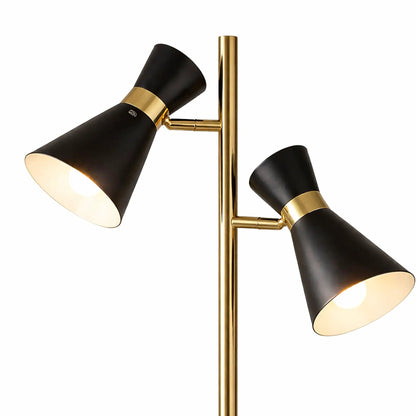 Axis Floor Lamp and 4 Way Switch Black Gold