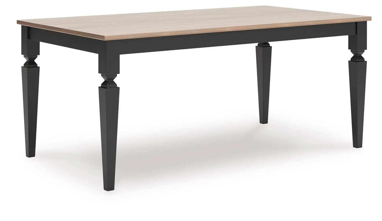 Brenkerton dining table grayish brown wood top with black legs by Unique Piece Furniture on Tampa Home & Garden Store