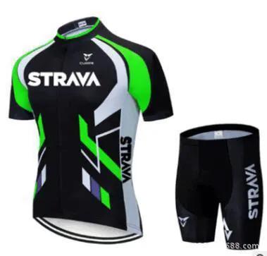 Red Cycling Jersey With Short Sleeve Bib Shorts