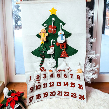 Felt Christmas Advent Calendar With Ornaments