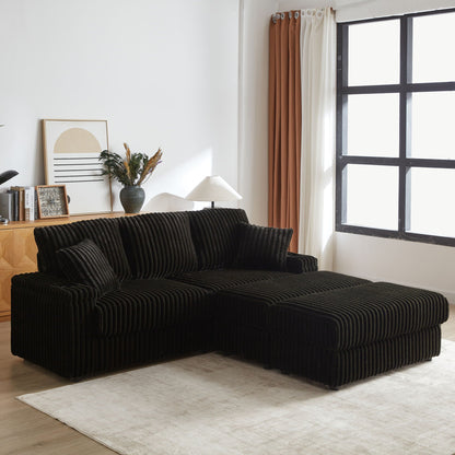 3 Seater Sofa With 2 Ottomans and Storage