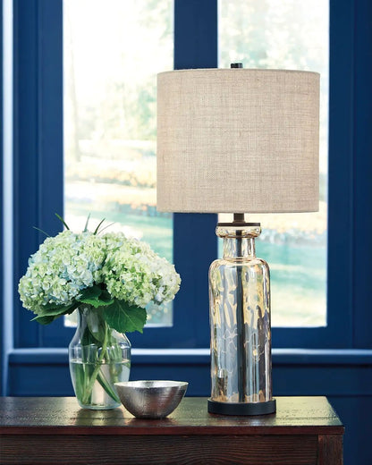 Laurentia Glass Table Lamp in Champagne Finish