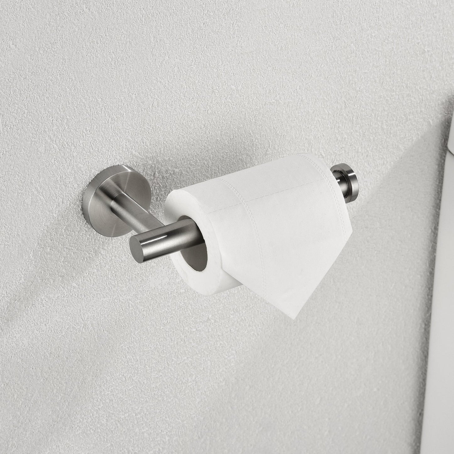 6-Pieces Bathroom Hardware Accessories Set toilet paper holder by HouseOfZazla in brushed nickel on Tampa Home & Garden Store