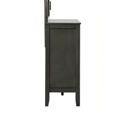 Spacious 6-drawer dresser in dark finish with tapered legs HouseOfZazla on Tampa Home & Garden Store