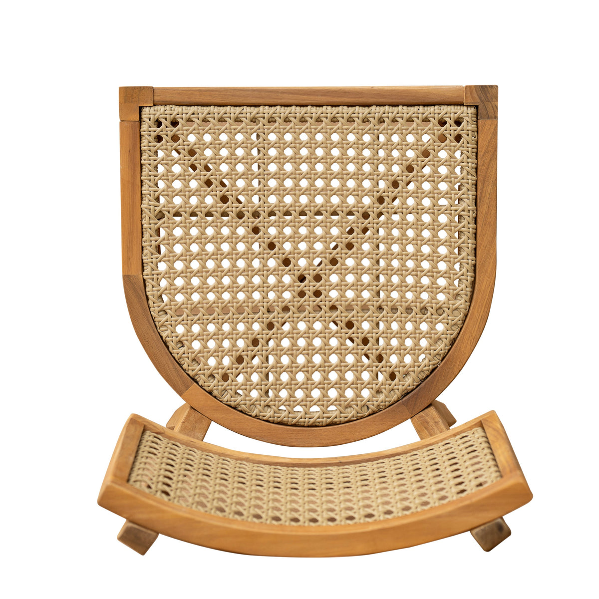 Netro Acacia Wood Dining Chair with Light Brown Wicker outdoor chair HouseOfZazla on Tampa Home & Garden Store