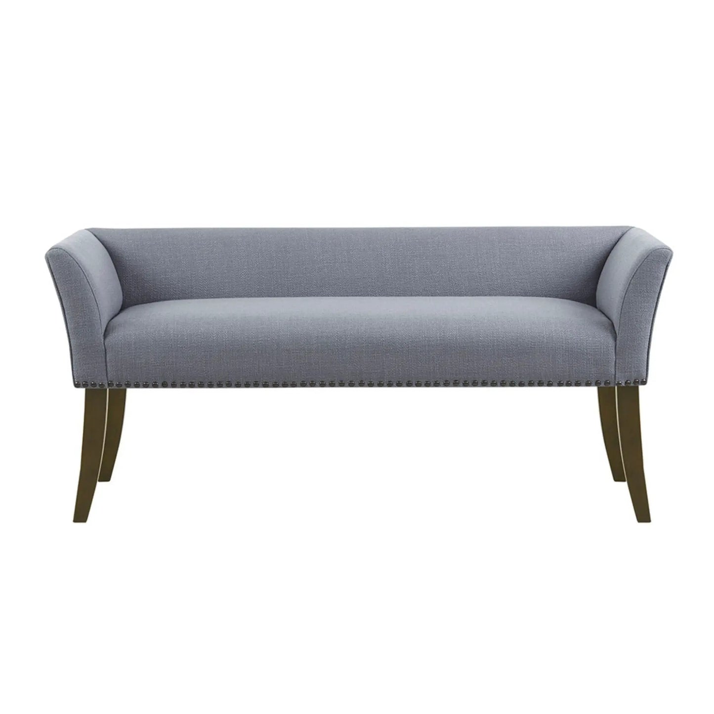 Elegant Bench with Solid Wood Frame Nailhead Trim