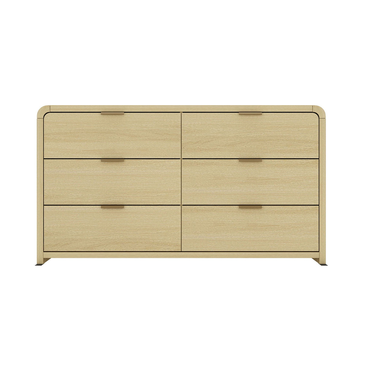 Oak double dresser with 6 drawers in light oak, Grace Collection by HouseOfZazla on Tampa Home & Garden Store
