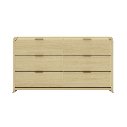 Oak double dresser with 6 drawers in light oak, Grace Collection by HouseOfZazla on Tampa Home & Garden Store
