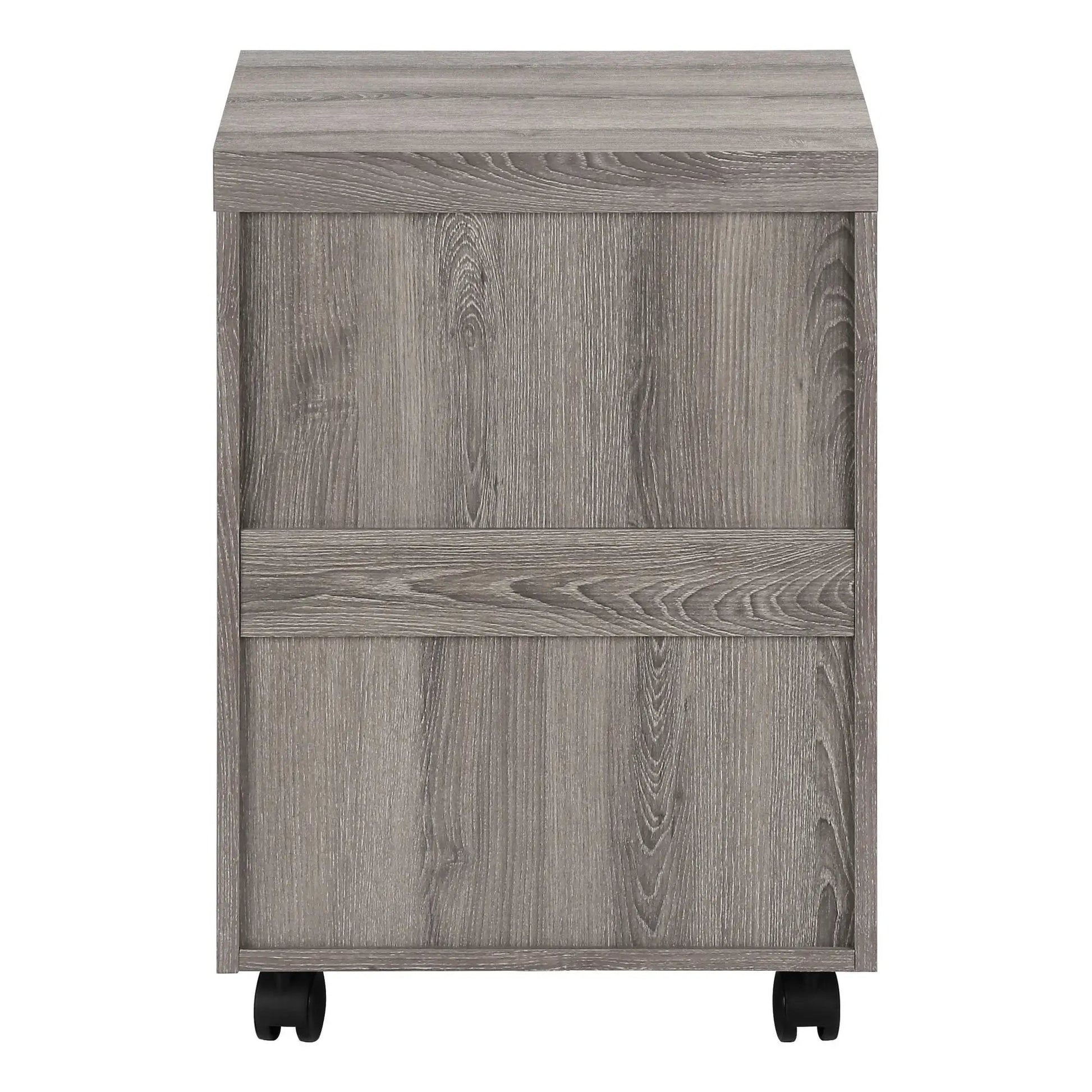 File cabinet rolling mobile with gray wood finish, caster wheels and storage drawers on Tampa Home & Garden Store