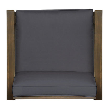 Perla Contemporary Club Chair with water resistant cushion, dark gray outdoor arm chair on Tampa Home & Garden Store