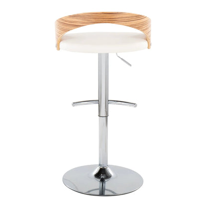 Grotto Adjustable Barstool with Swivel Footrest