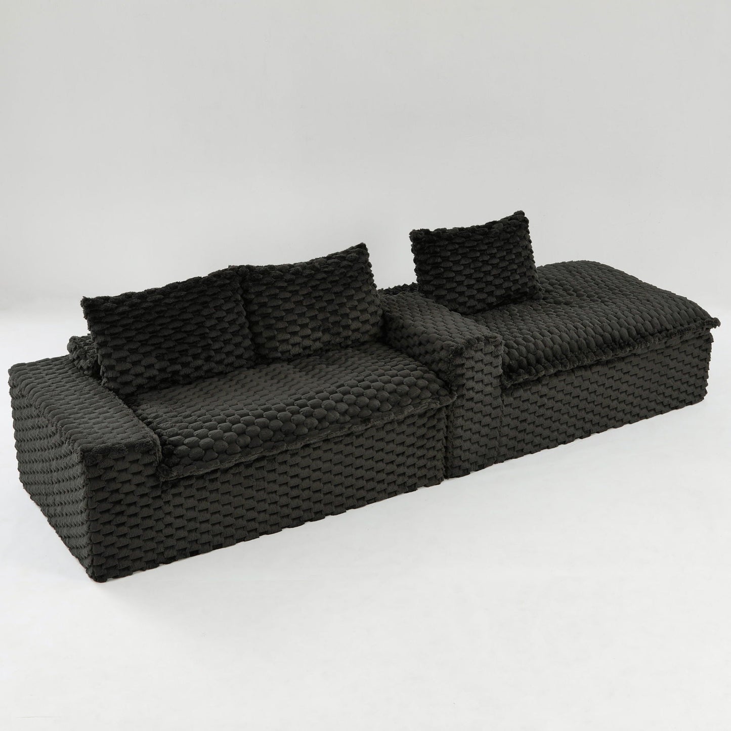 Modular Convertible Sofa and Twin Chaise Lounge