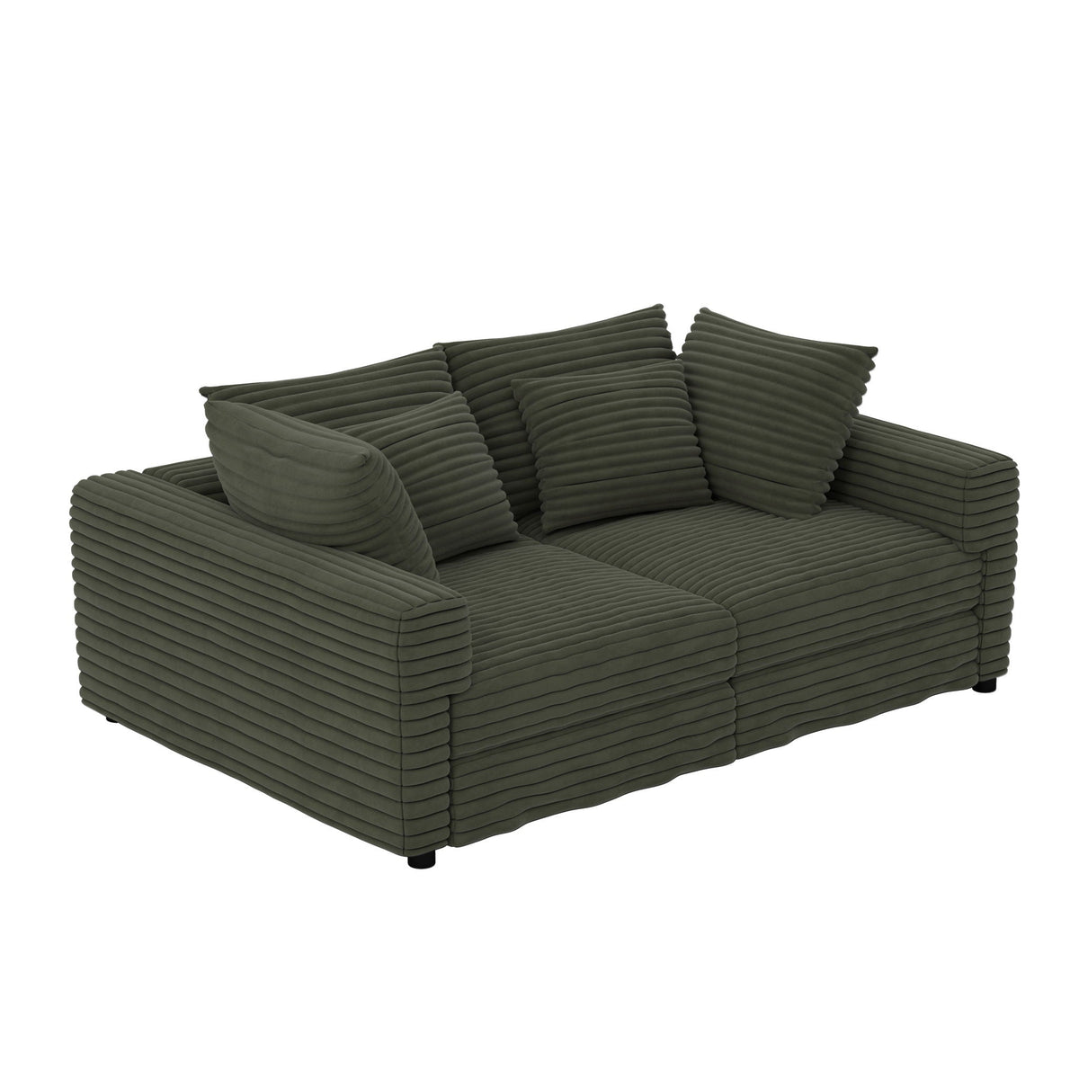 Convertible Sofa With Deep Seat and Pillows