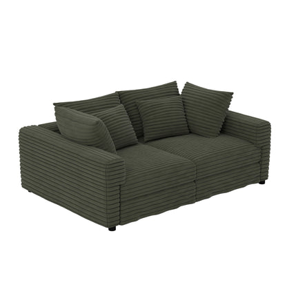 Convertible Sofa With Deep Seat and Pillows