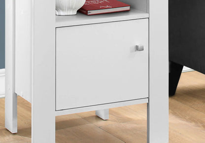 Accent Nightstand With Storage and Transitional