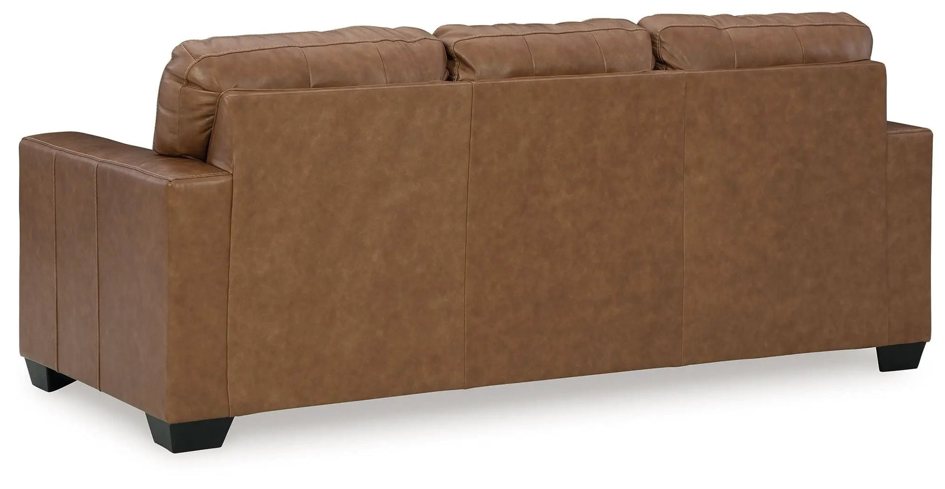 Bolsena sofa, tan brown leather-look upholstery, 3-seat stationary by Unique Piece Furniture on Tampa Home & Garden Store