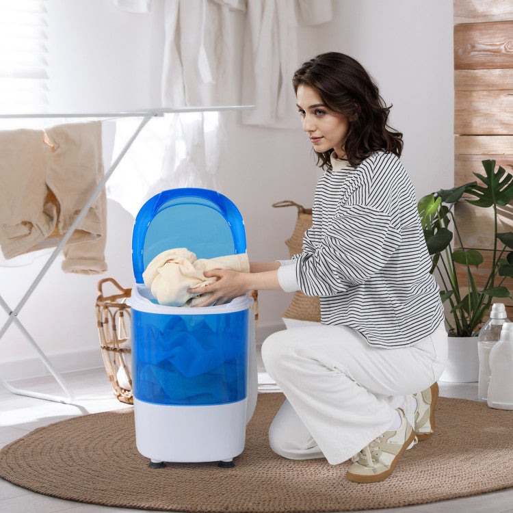 Lavadora semiautomática de 2.5 kg que ahorra espacio
