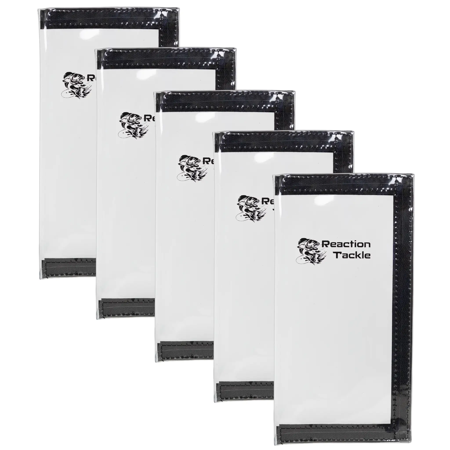 Reaction Tackle Fishing Lure Wraps white cases with black Velcro straps, five sizes on Tampa Home & Garden Store