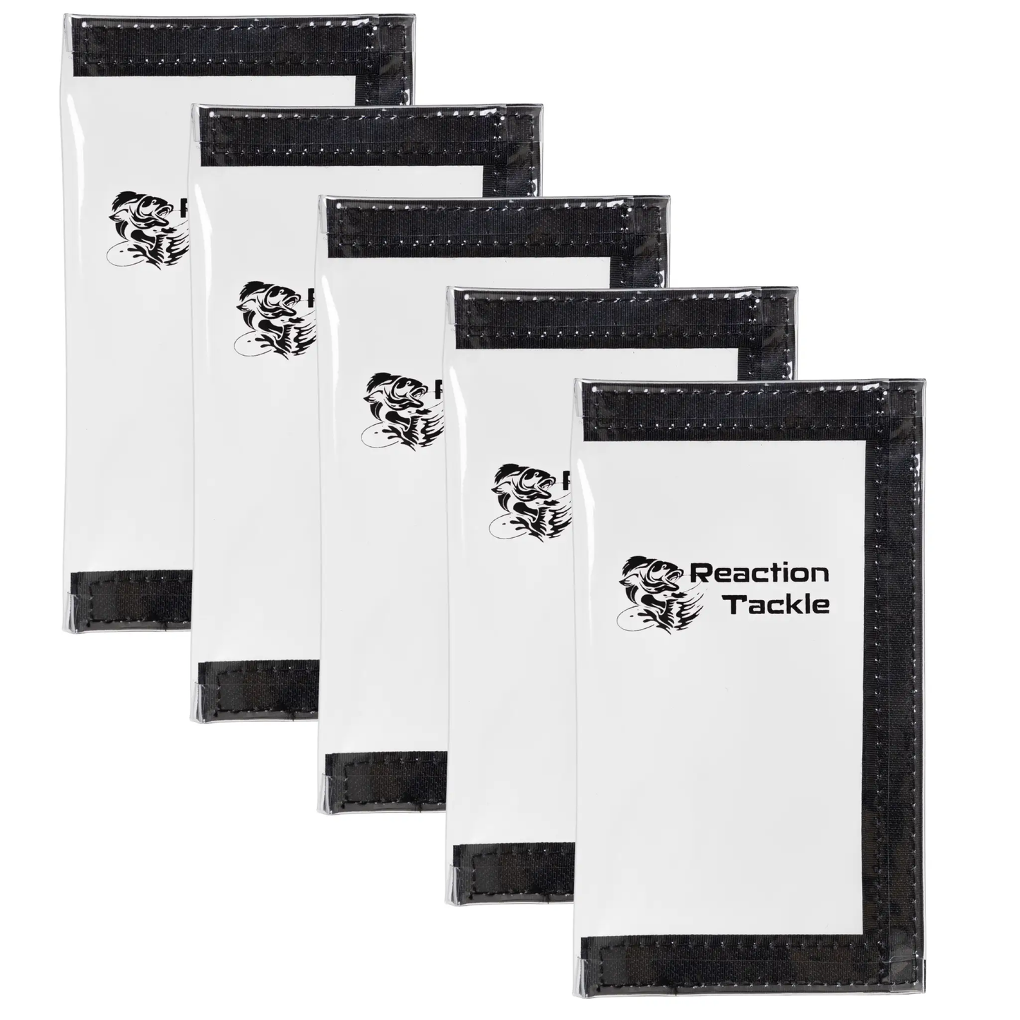 Reaction Tackle Fishing Lure Wraps for All Sizes white packaging with black Velcro straps 5 packs on Tampa Home & Garden Store