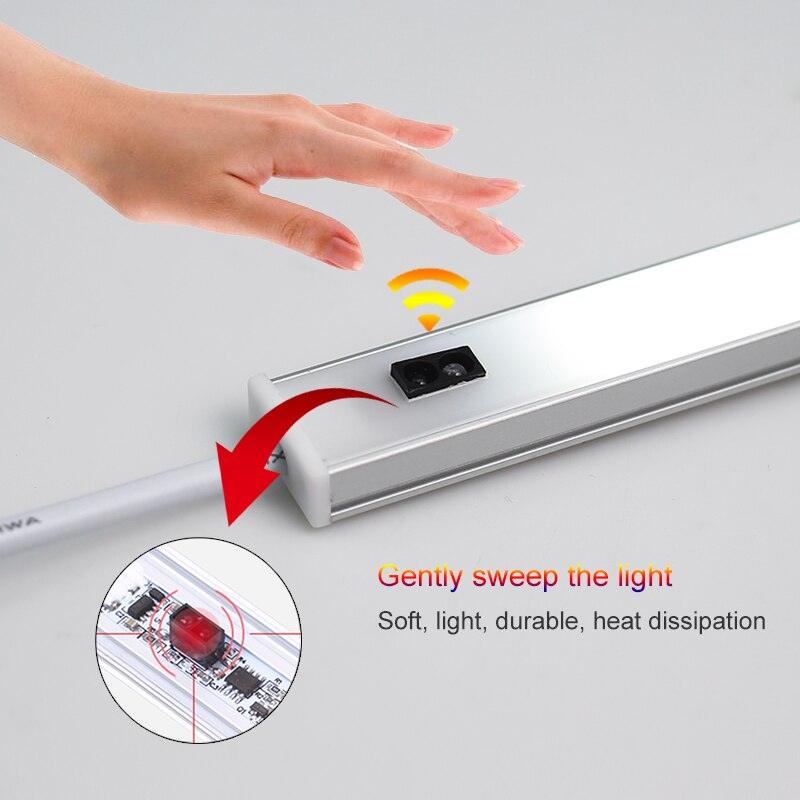 Stevvex 5V USB LED desk lamp with motion sensor, silver body and hand-sweep switch on Tampa Home & Garden Store