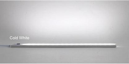 5V USB LED Strip Desk Lamp in cold white with slim white bar and hand-sweep switch on desk on Tampa Home & Garden Store