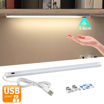 Stevvex 5V USB LED Desk Lamp with hand-sweep motion sensor, white, USB powered, includes clips on Tampa Home & Garden Store