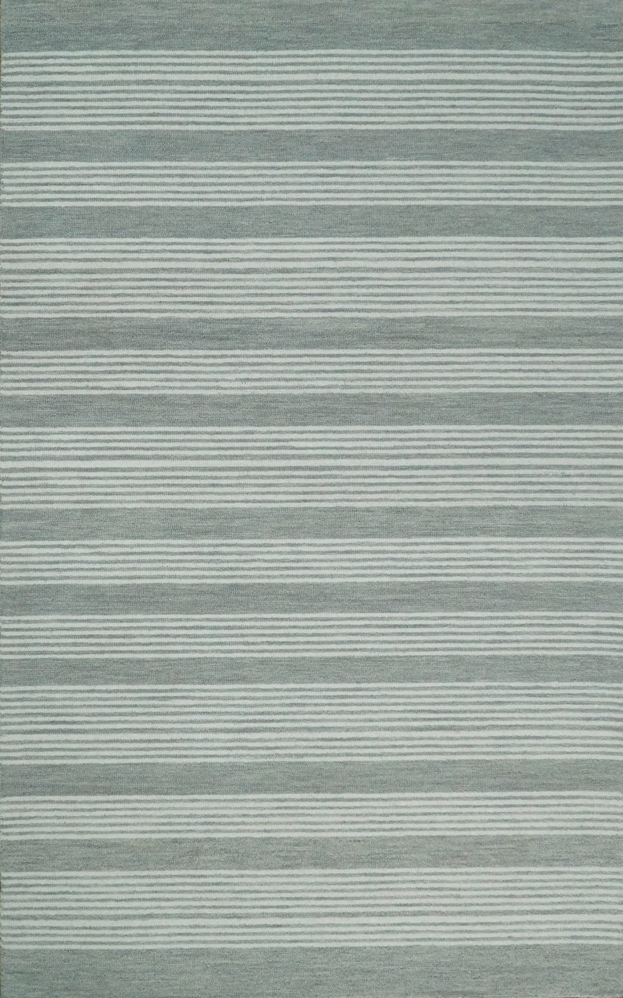 Alfombra moderna de lana gris y marfil, hecha a mano, de 5x8 y 8x10 | NAU001