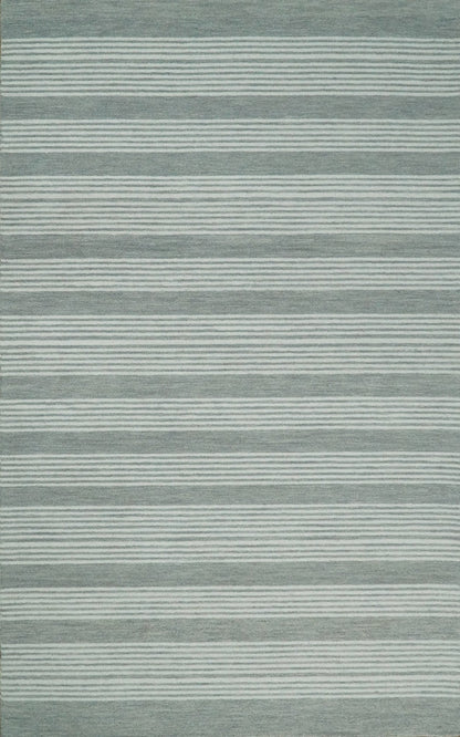 Alfombra moderna de lana gris y marfil, hecha a mano, de 5x8 y 8x10 | NAU001