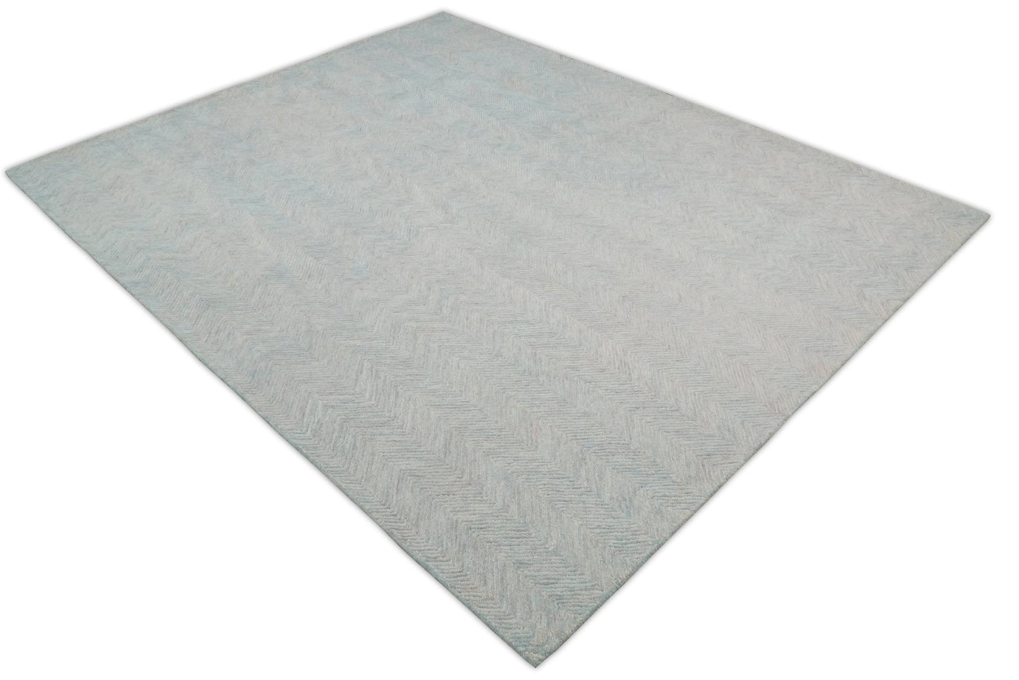 Alfombra moderna de lana rosa y gris, hecha a mano, de 5x8 y 8x10 | EVE002