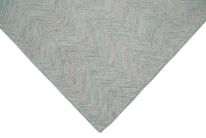 Alfombra moderna de lana rosa y gris, hecha a mano, de 5x8 y 8x10 | EVE002