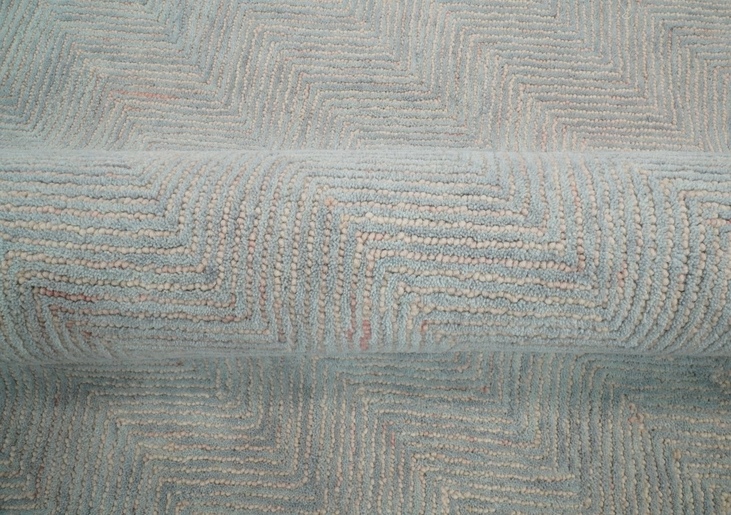 Alfombra moderna de lana rosa y gris, hecha a mano, de 5x8 y 8x10 | EVE002